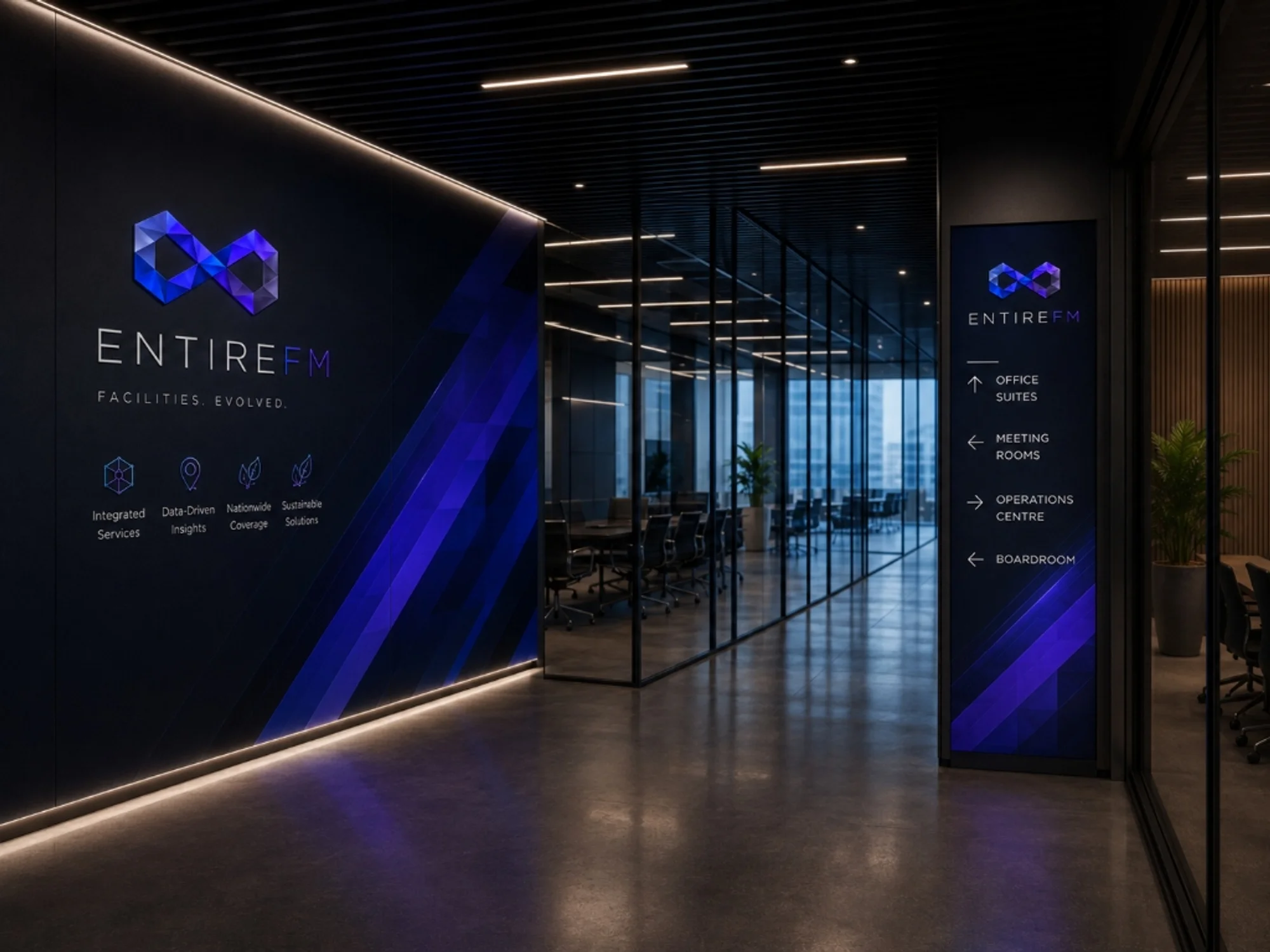 EntireFM commercial office facilities and corridor maintenance