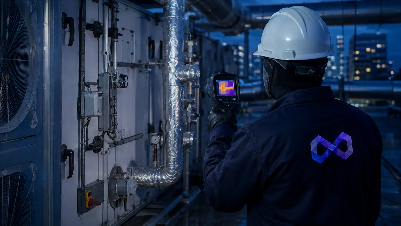 EntireFM commercial maintenance engineer executing thermal inspection