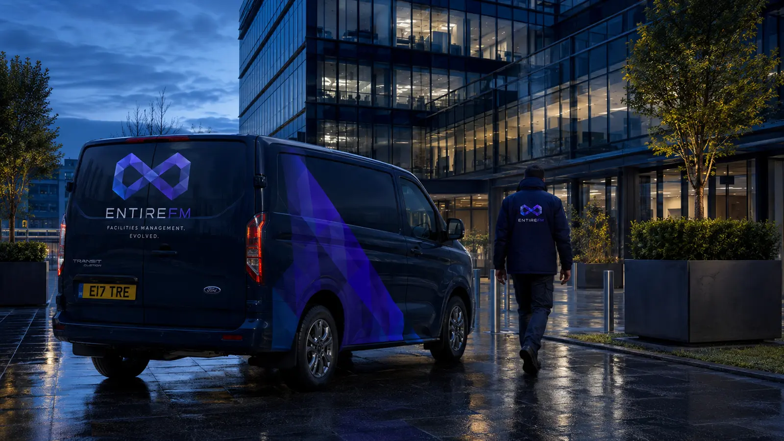 EntireFM soft services and corporate contract cleaning in modern commercial building